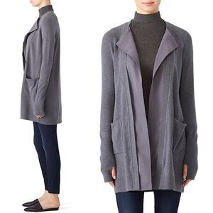 KAUFMAN FRANCO Gray Carbon Knit Cardigan Size Small $1,195